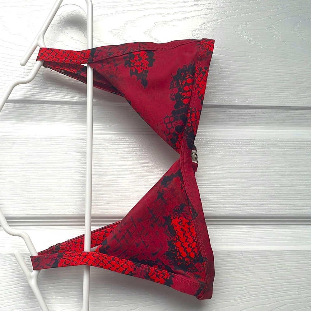 SHEIN red snack print bikini, size small, never worn